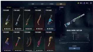 Weapon inventory