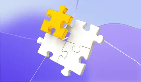Puzzle pieces representing advanced game development technologies and integration