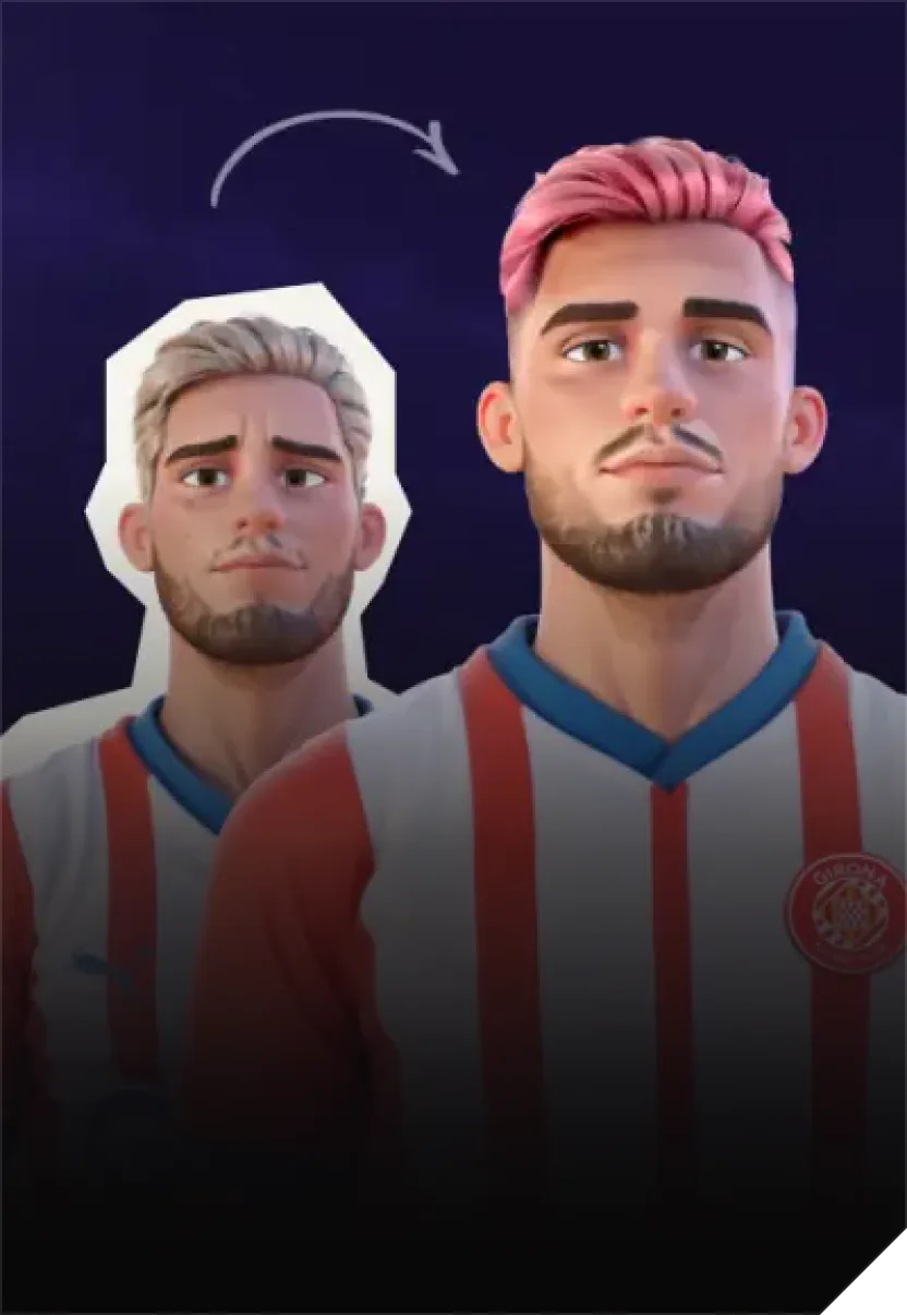 NFT Spanish Soccer player card artwork