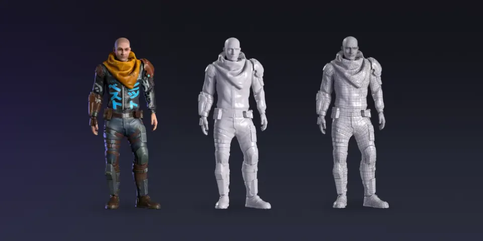 3D game character modeling workflow stages