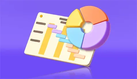 User interface design with charts and structured layout elements