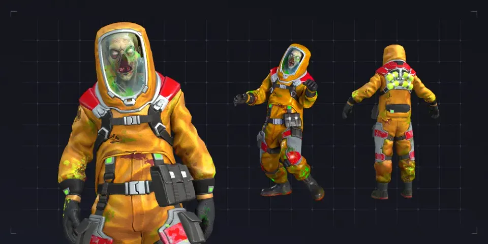 3D zombie character game model