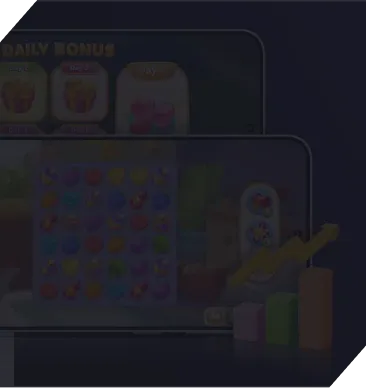 Mobile game interface with gameplay and UI elements