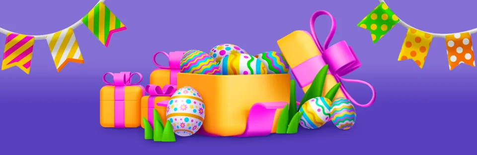 Easter-themed Live-Ops update with pastel landscapes, hidden eggs, and festive rewards.