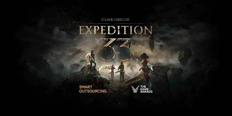 Cover art of Expedition 33 featuring the main characters in a stylized fantasy world.