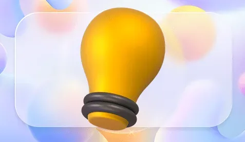 Creative light bulb concept representing game design and visual creativity