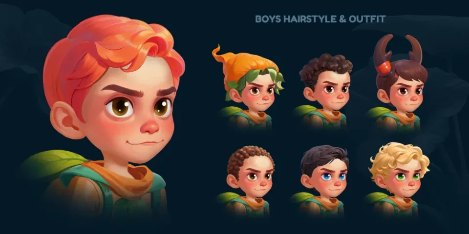 educational game character customization hairstyles avatar options
