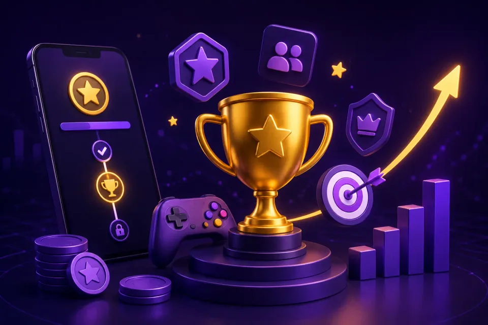 Gamification for business with rewards, achievements, and user engagement